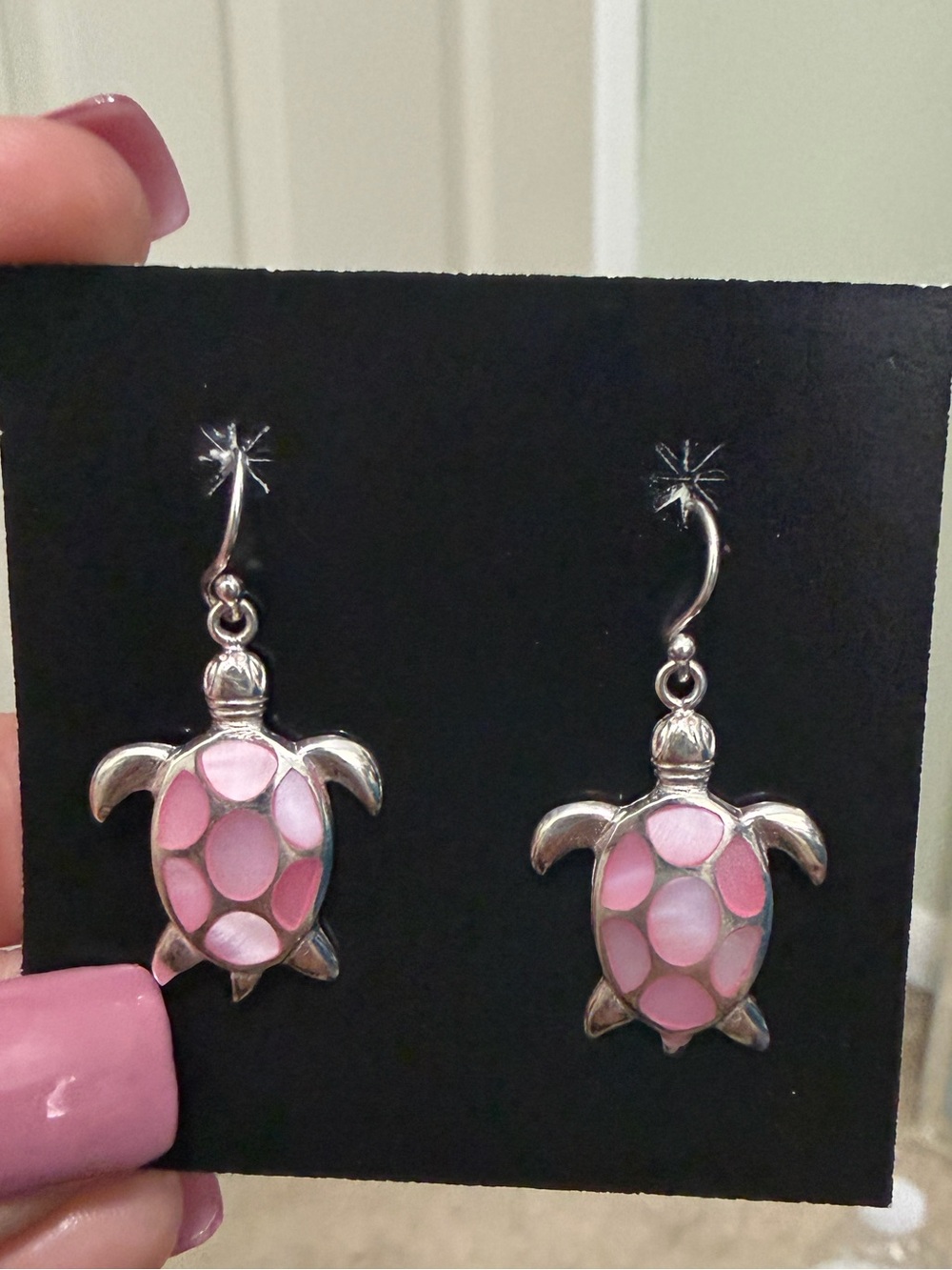 Beautiful Sterling Silver Turtle Earrings
